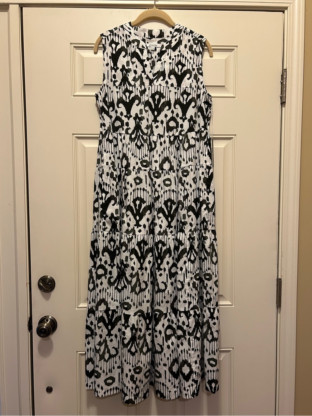 NWT Chico's Sleeveless Tiered Petite Maxi Dress